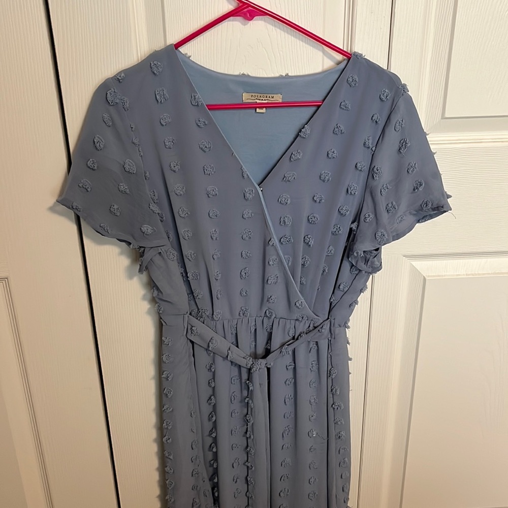 Dusty blue semi-casual dress